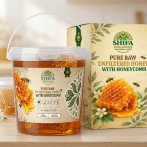 Shifa Organics - Raw Honey with Honeycomb